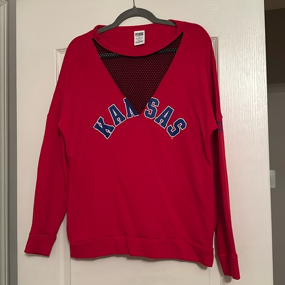 PINK Victoria's Secret Tops - PINK Kansas Jayhawks Sweatshirt *S*
